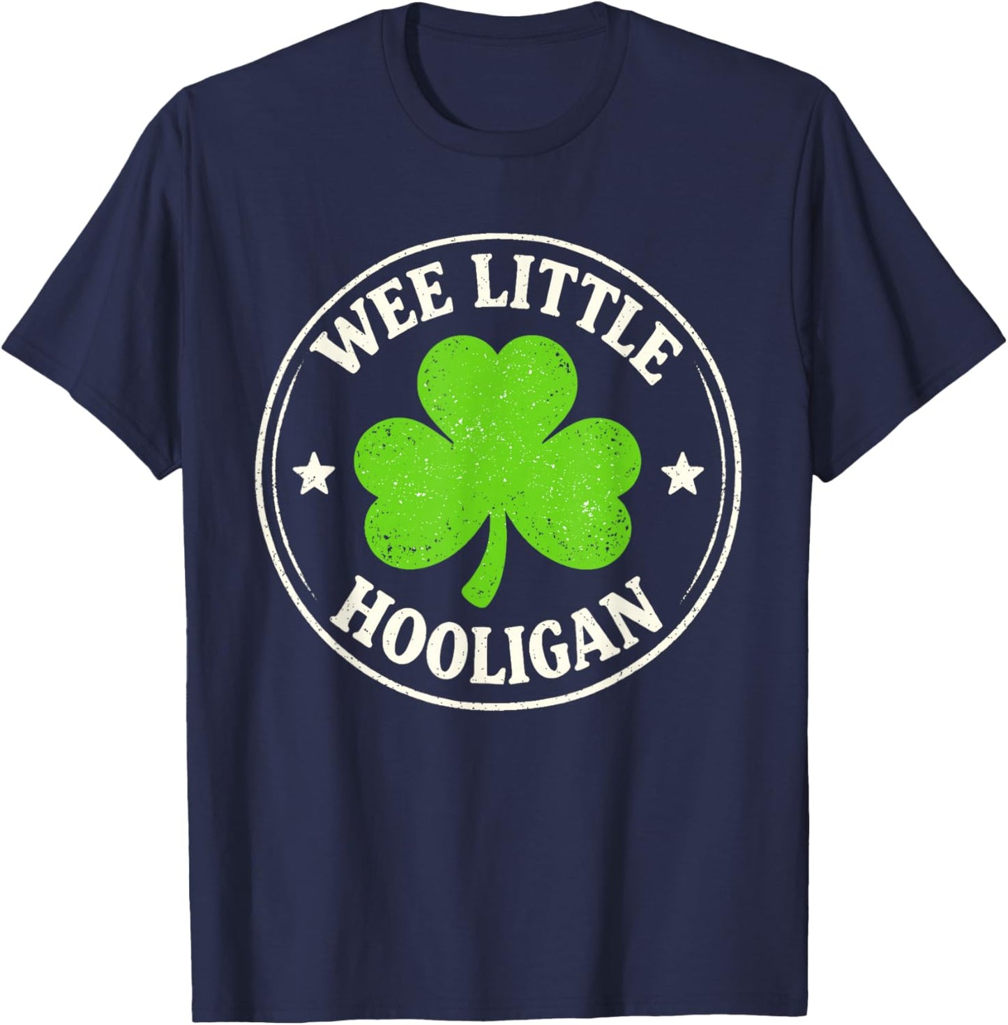Wee Little Hooligan Funny St Patrick's Day Kids Boys Girls T-Shirt - T-Shirt | Navy