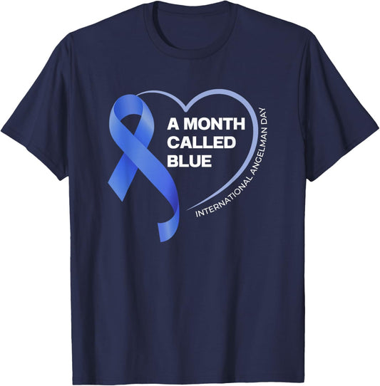 Angelman Syndrome Awareness Day T-Shirt - T-Shirt | Navy