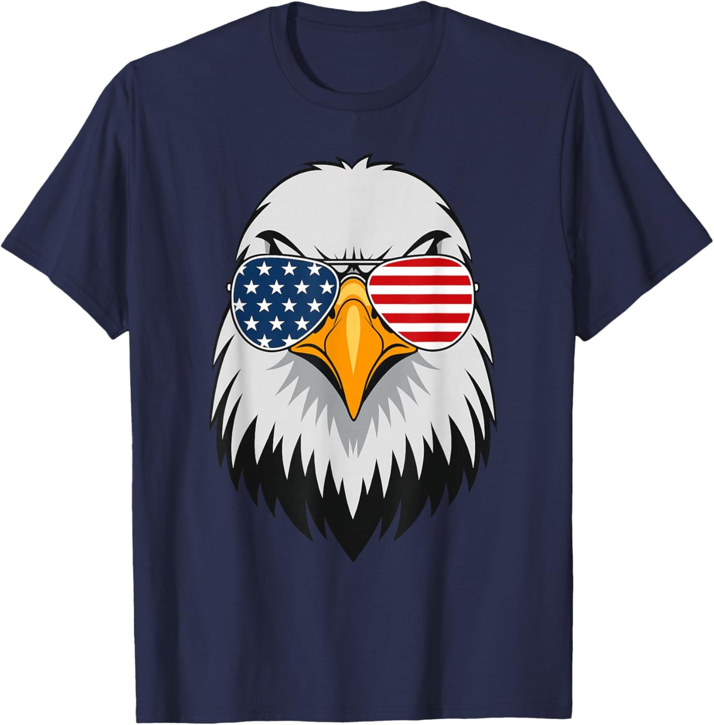 Eagle Animal Graphic with USA Sunglasses T-Shirt - T-Shirt | Navy