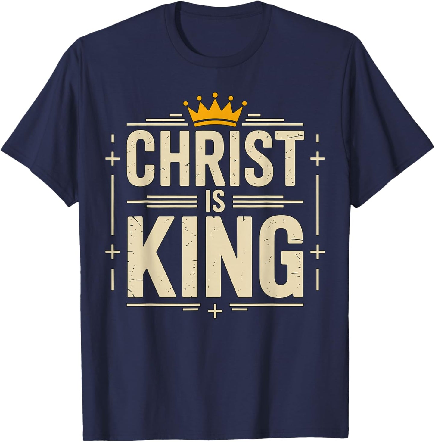 Christ is King Christian T-Shirt - T-Shirt | Navy