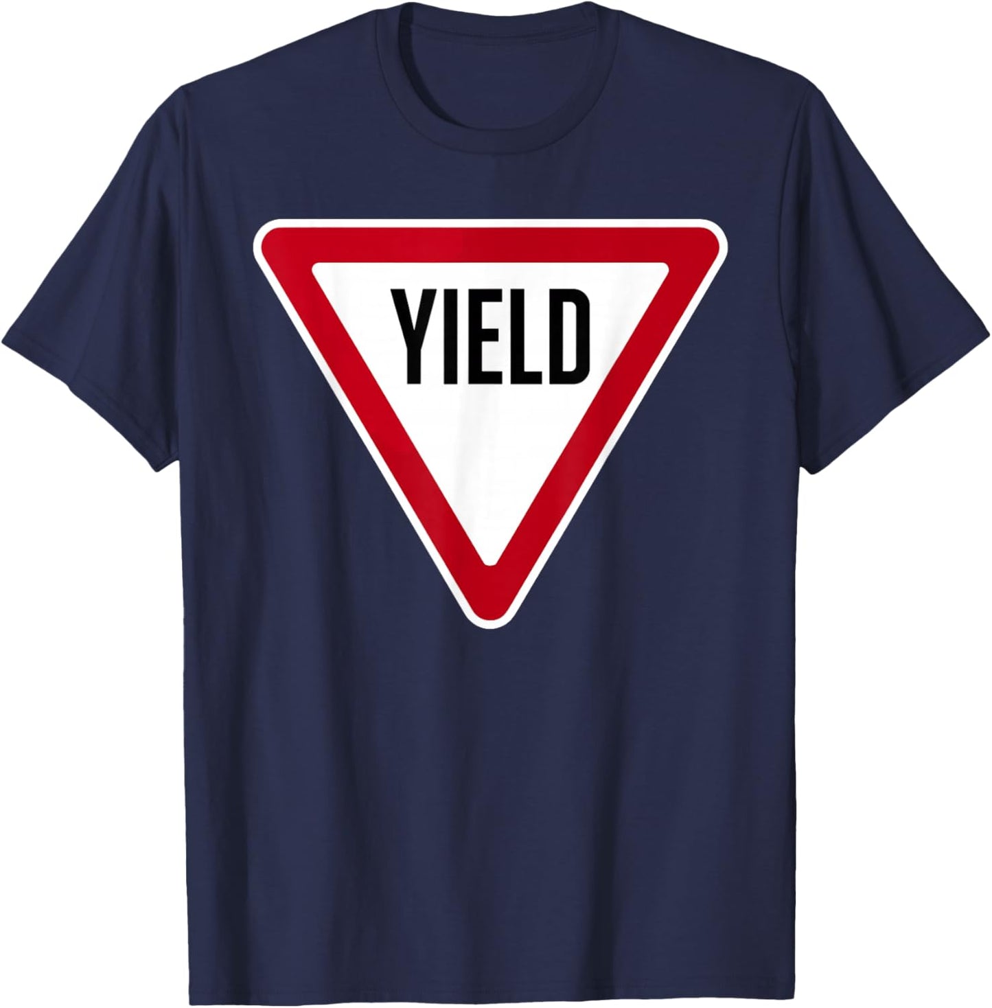 Yield Sign Costume Yield Signs Driving Sign for Halloween T-Shirt - T-Shirt | Navy
