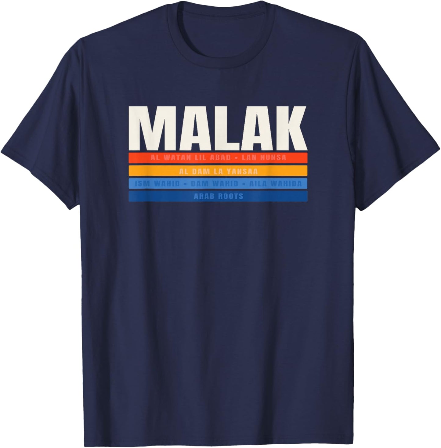 Malak Arab Legacy and Pride T-Shirt - T-Shirt | Navy