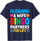Husband Wife Bingo Partners for Life T-Shirt - T-Shirt | Navy