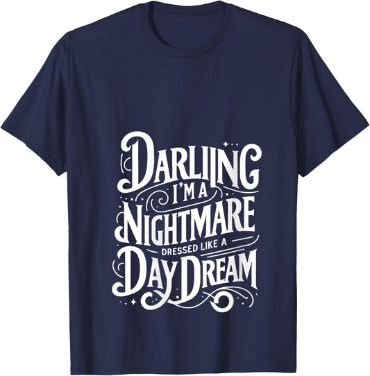 Women's Darling I'm a Nightmare Dressed Vintage Like a Daydream V-Neck T-Shirt - T-Shirt | Navy