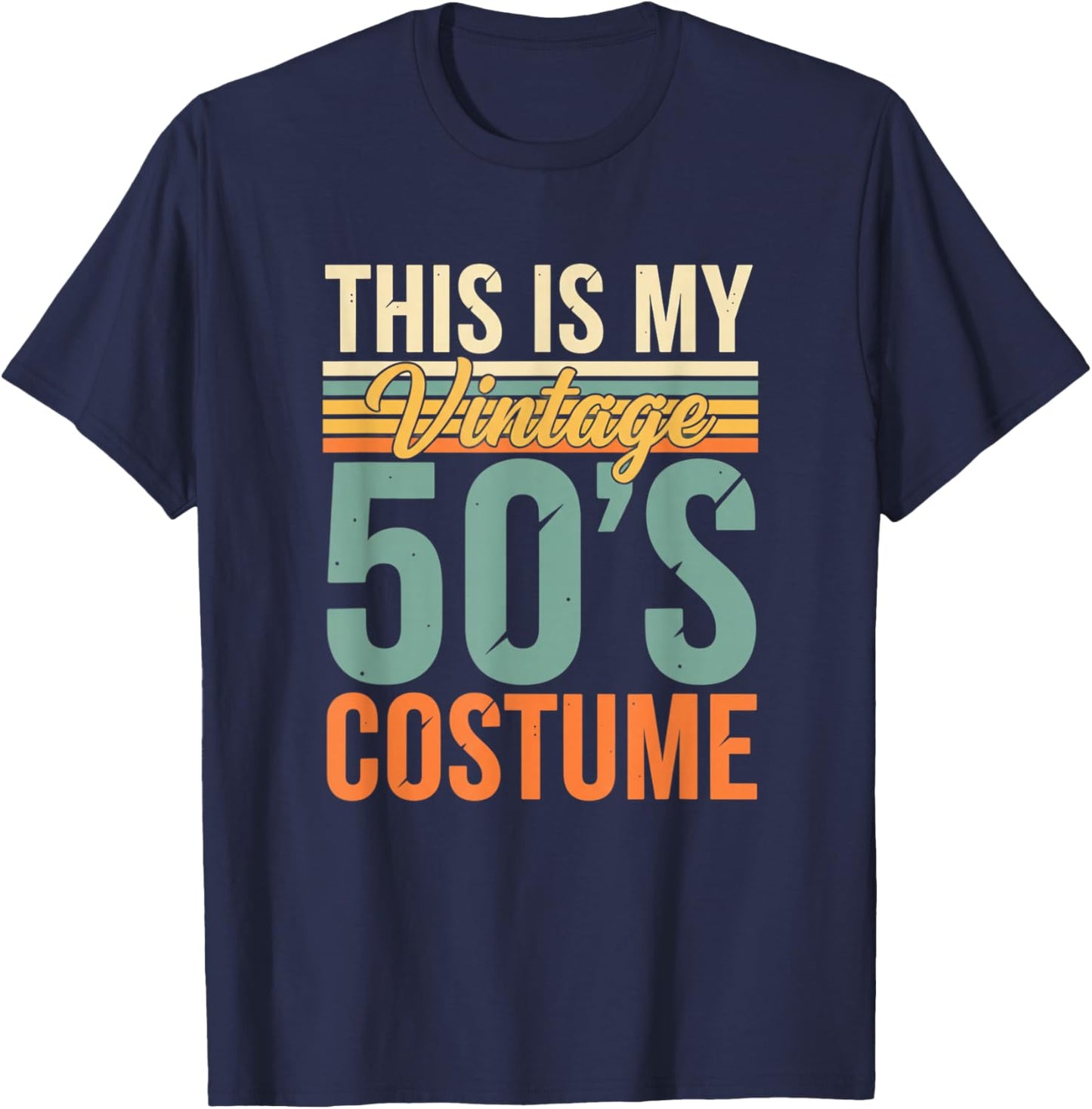 This is My Vintage 50S Costume Retro Halloween Kids 1950S T-Shirt - T-Shirt | Navy