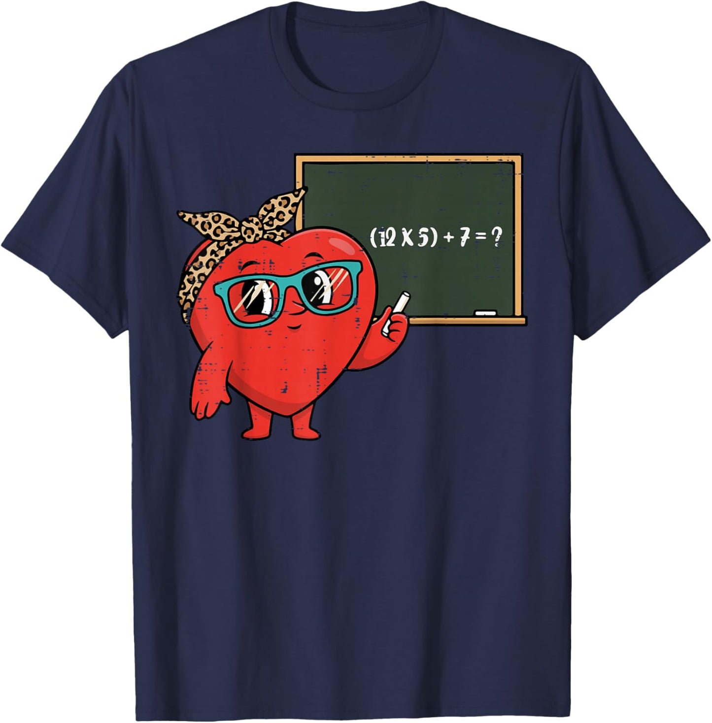Teacher Valentines Day 6 7 Math Equation 67 Meme Women T-Shirt - T-Shirt | Navy