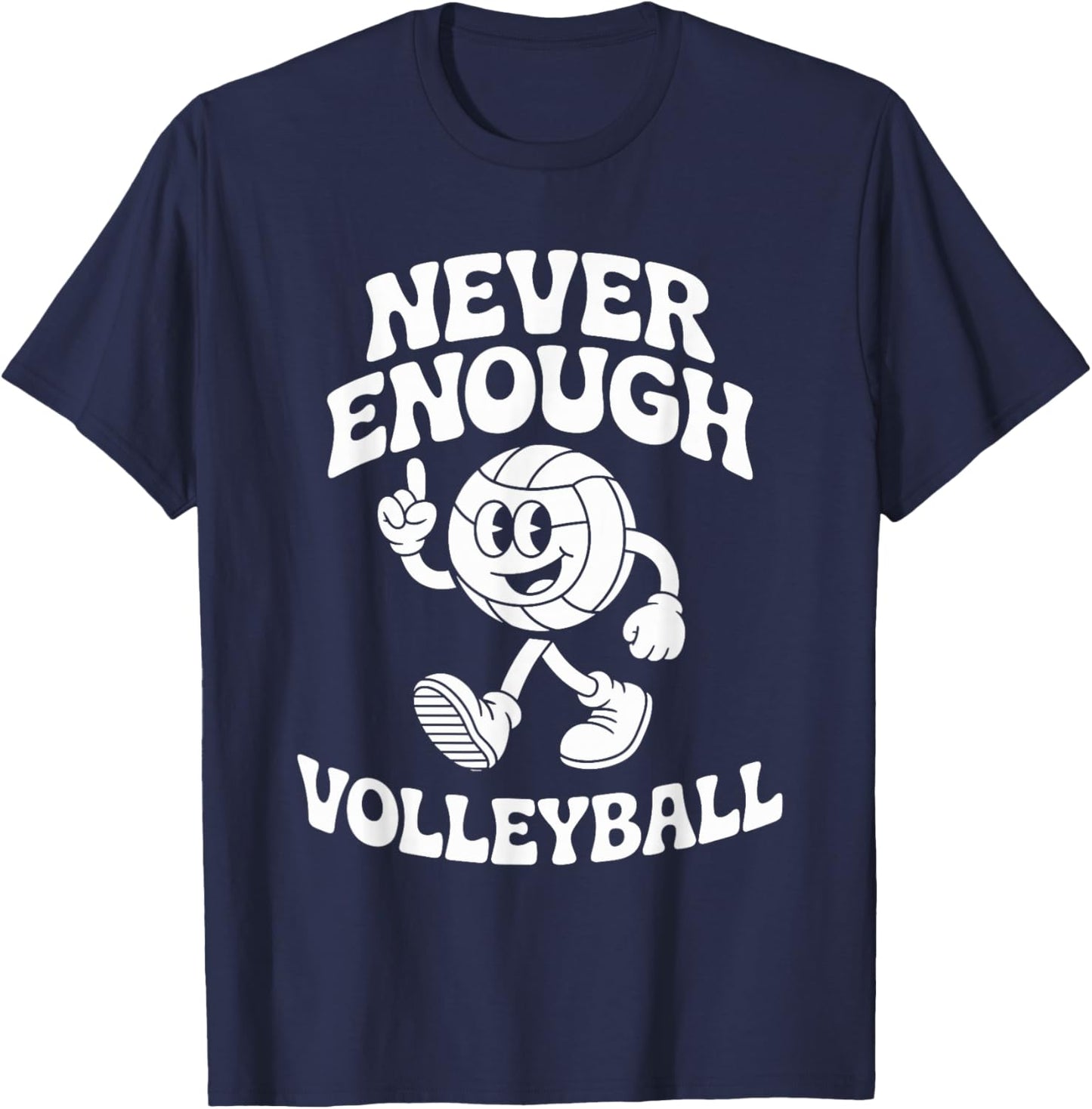 Funny Volleyball Retro T-Shirt - T-Shirt | Navy