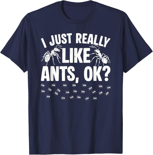 Funny Ant Art Women Kids Insect Entomology Ants T-Shirt - T-Shirt | Navy