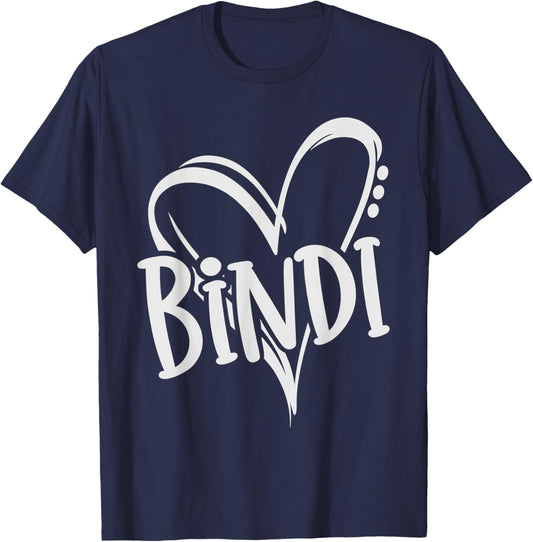 Isibindi Heart Bindi Spirit – Green School Pride Design T-Shirt - T-Shirt | Navy