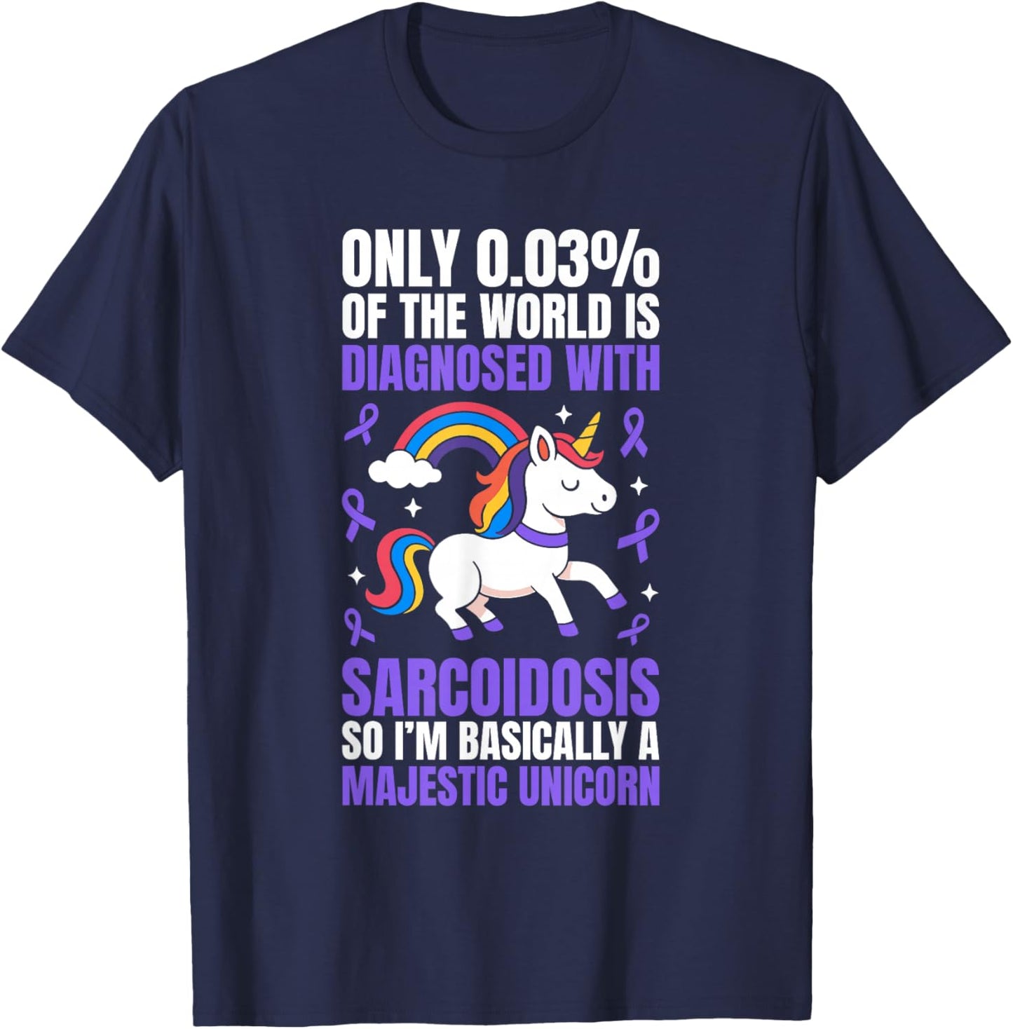 Sarcoidosis Awareness SARC Warrior T-Shirt - T-Shirt | Navy