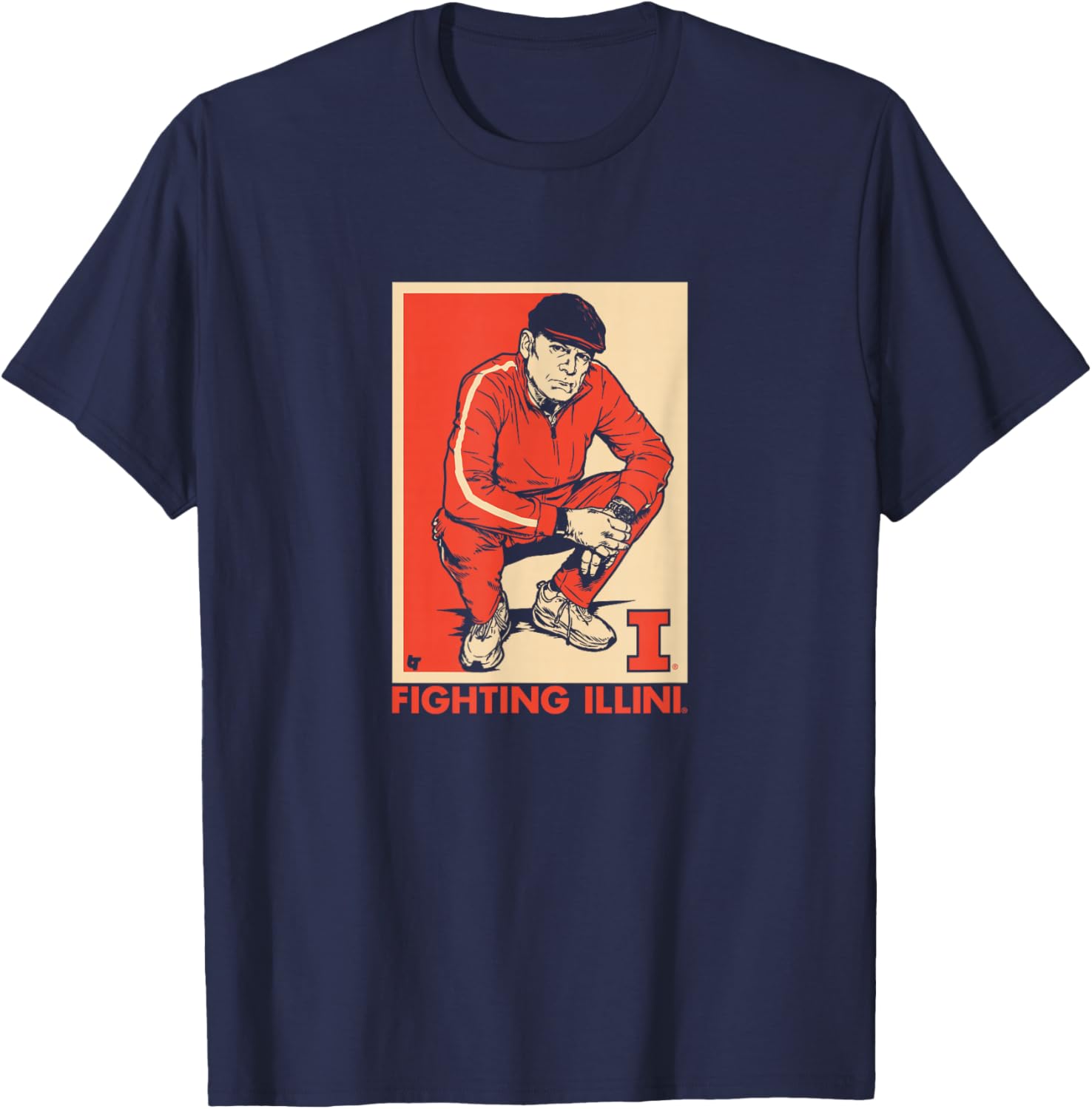 Brad Underwood - Track Suit Coach - Illinois Basketball T-Shirt - T-Shirt | Navy