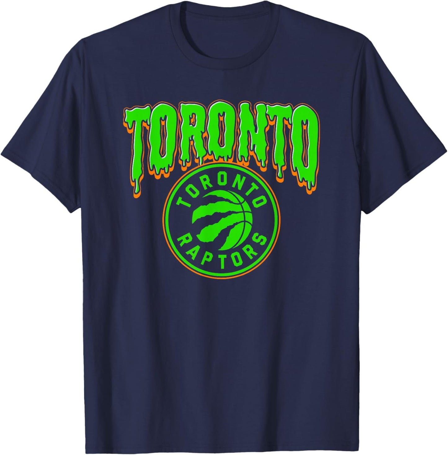 NBA Toronto Raptors Halloween Scary Logo T-Shirt - T-Shirt | Navy