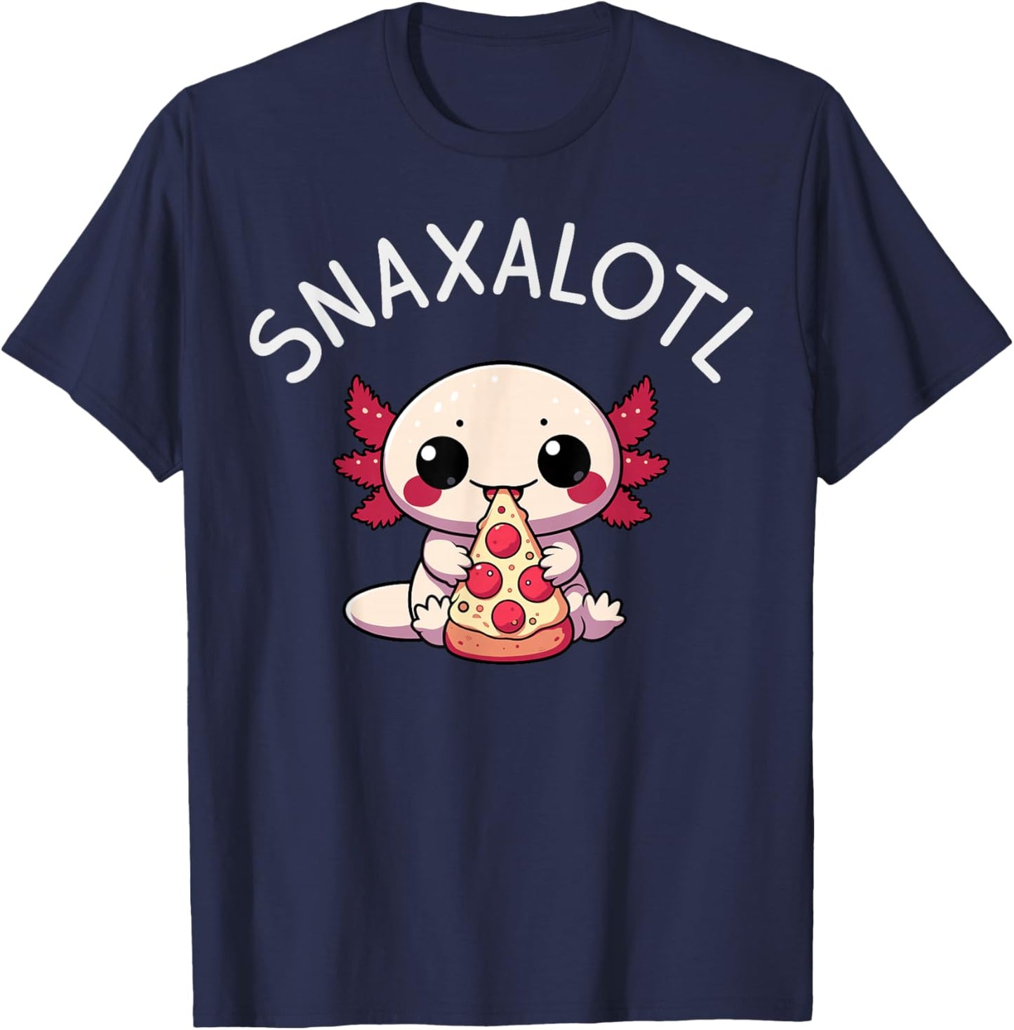 Axolotl, Kawaii T-Shirt - T-Shirt | Navy