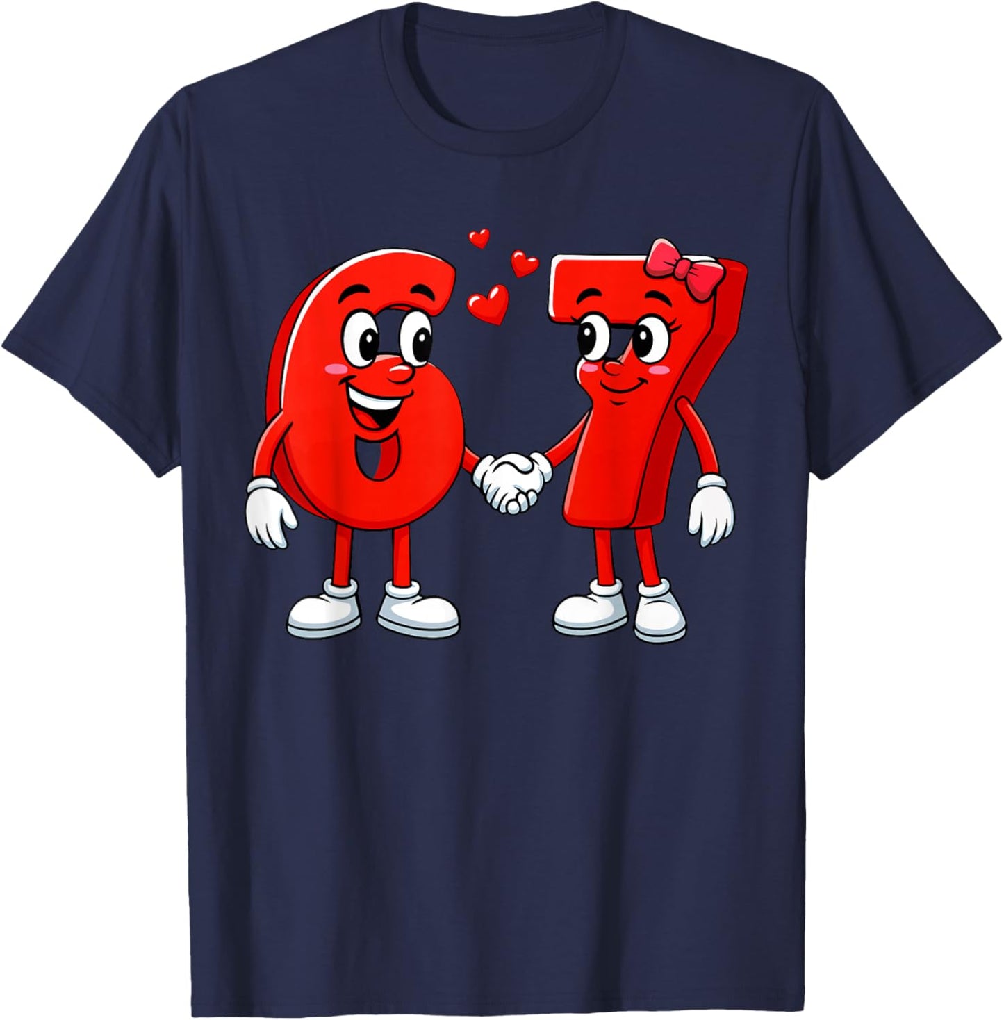 67 Meme Six Seven for Kids Women Men Boys Girls Valentine T-Shirt - T-Shirt | Navy