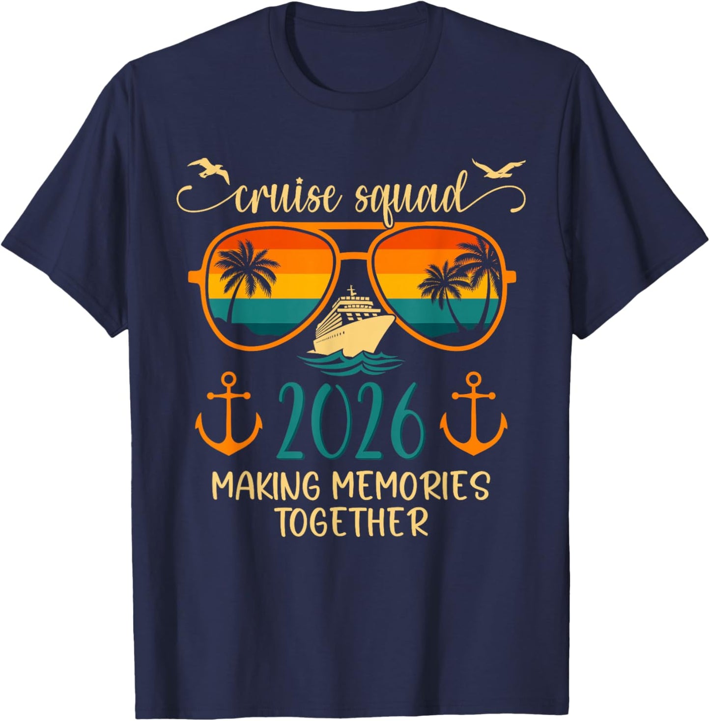 Cruise Squad 2026 Summer Vacation Matching Family Cruise T-Shirt - T-Shirt | Navy