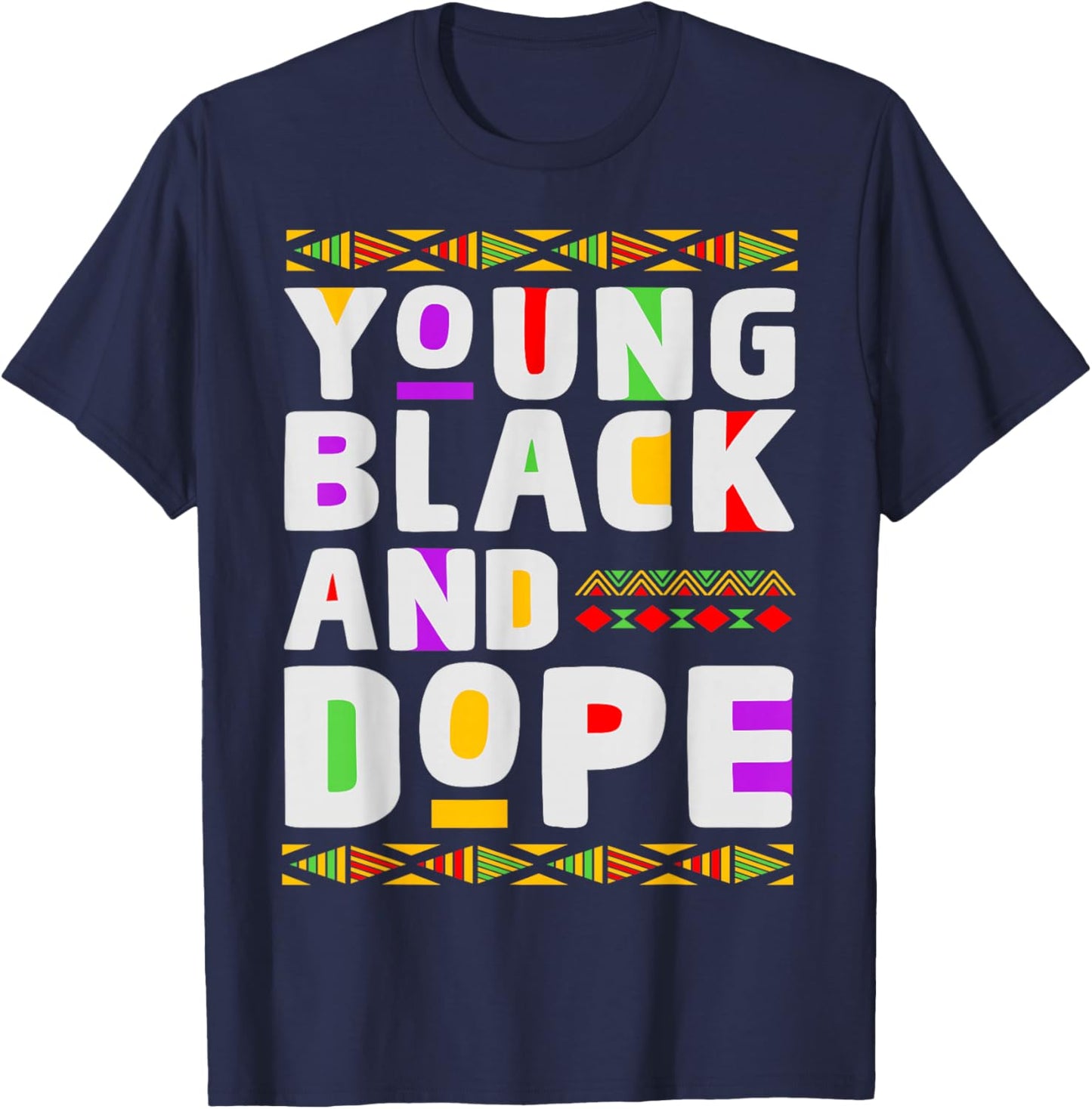 Black Pride Melanin Afro American Every Dope Queen & King T-Shirt - T-Shirt | Navy