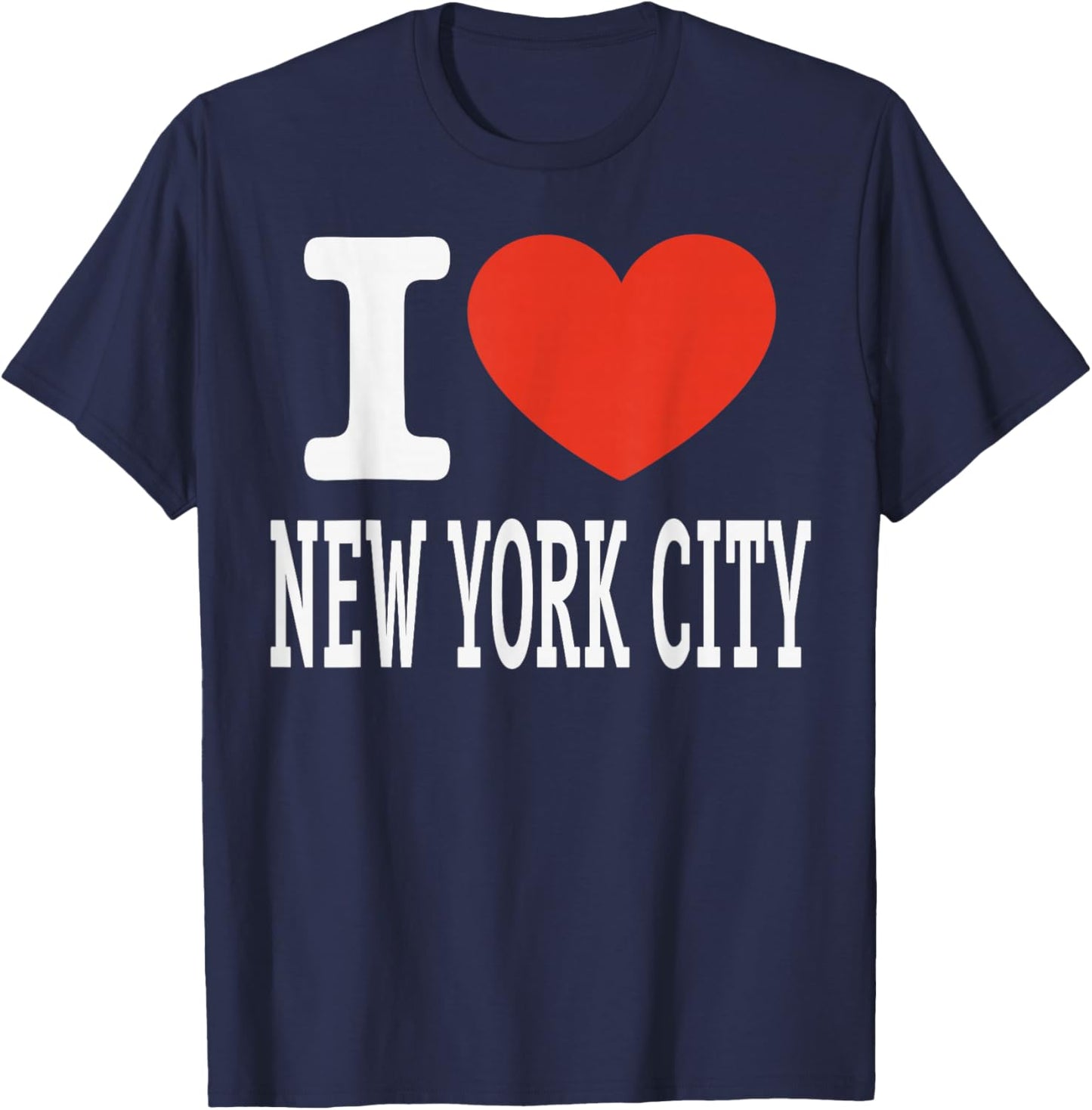 I Love New York City Heart Graphic Souvenir Travel T-Shirt - T-Shirt | Navy