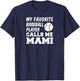 My Favorite Baseball Player Calls Me Mami Spanish Mom T-Shirt - T-Shirt | Navy