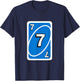 UNO Halloween Blue 7" Card T-Shirt - T-Shirt | Navy