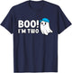 Boo Im Two 2nd Birthday 2 Year Old Boy Ghost Cute Halloween T-Shirt - T-Shirt | Navy