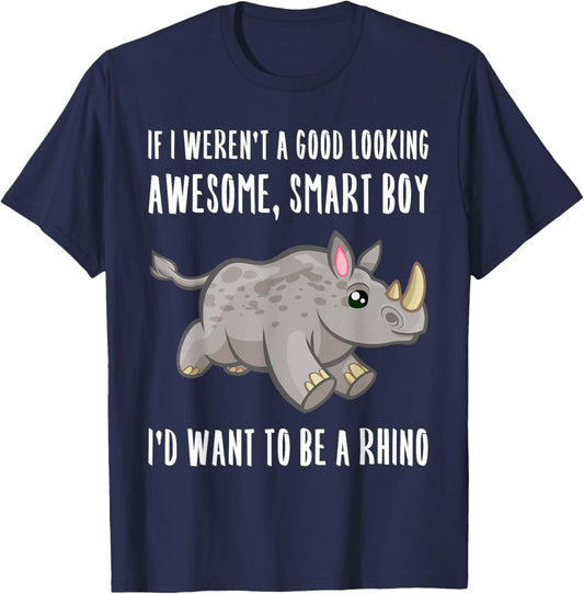 Funny Rhino Boy Lover Rhinoceros Quote Saying Slogan Joke T-Shirt - T-Shirt | Navy