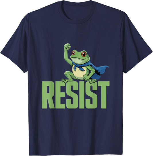 Resist Portland 2025 Frog Empower Justice Equality T-Shirt - T-Shirt | Navy