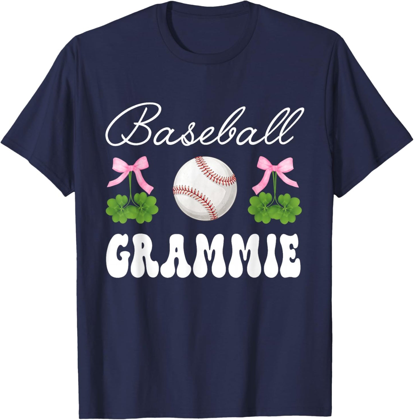 Funny Baseball Grammie Shamrock St Patrick's Day T-Shirt - T-Shirt | Navy