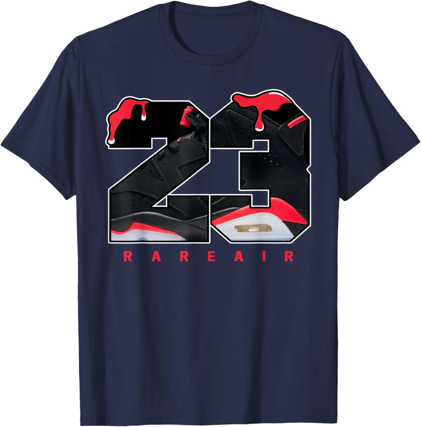 Street Black Infrared 6s Outfits Matching T-Shirt - T-Shirt | Navy