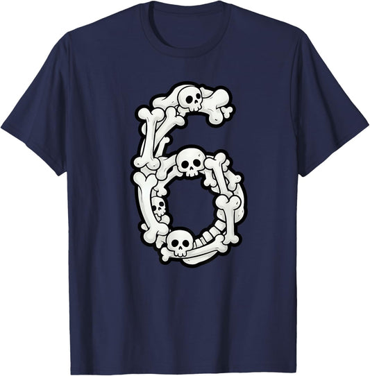 Funny 6 7 Bones Six Seven Couple Matching Halloween Costume T-Shirt - T-Shirt | Navy