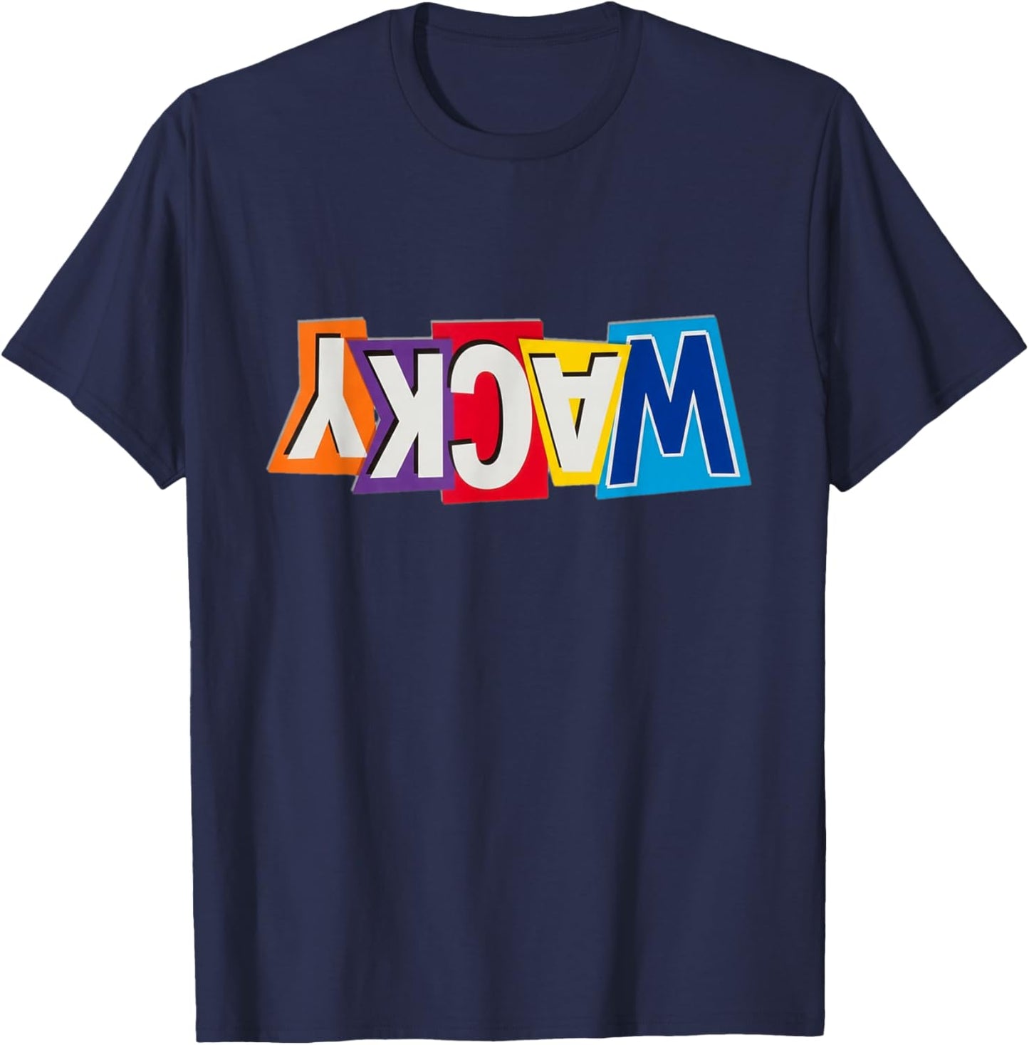 Wacky Mismatched Day Clothes T-Shirt - T-Shirt | Navy
