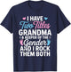I Have Two Titles Grandma and Keeper of The Gender Reveal T-Shirt - T-Shirt | Navy