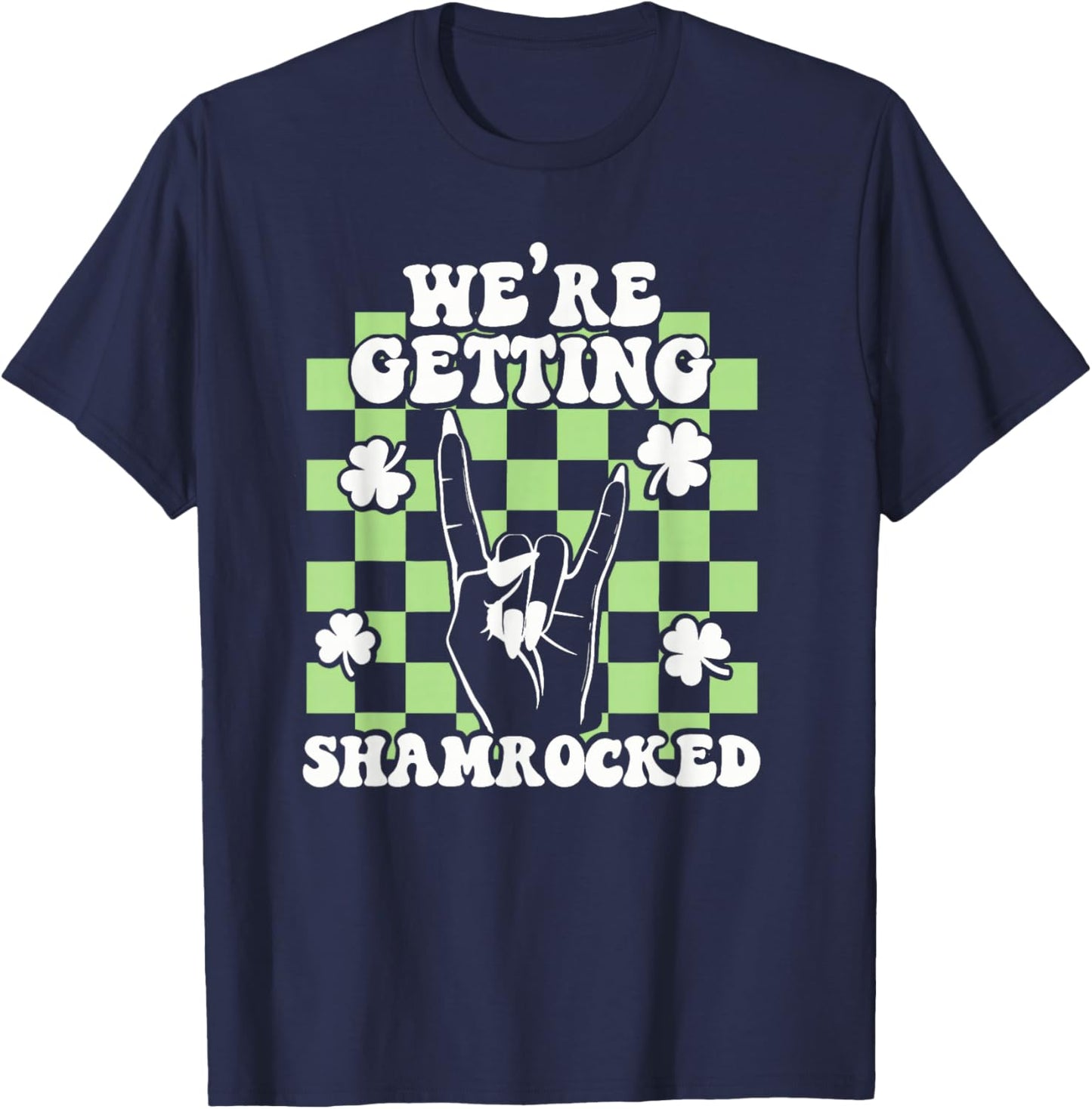 We're Getting Shamrocked St Patricks Day Bachelorette Party T-Shirt - T-Shirt | Navy