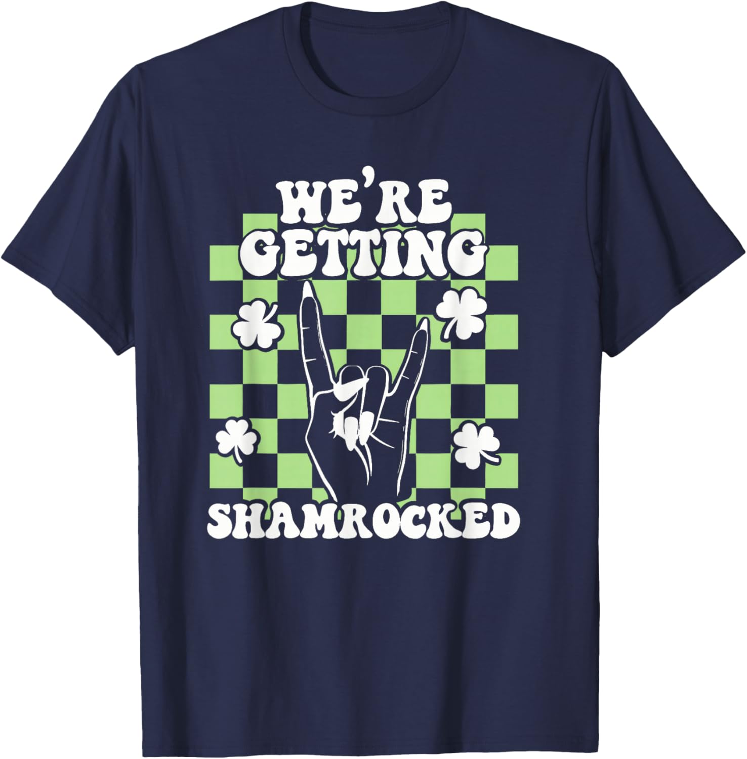 We're Getting Shamrocked St Patricks Day Bachelorette Party T-Shirt - T-Shirt | Navy