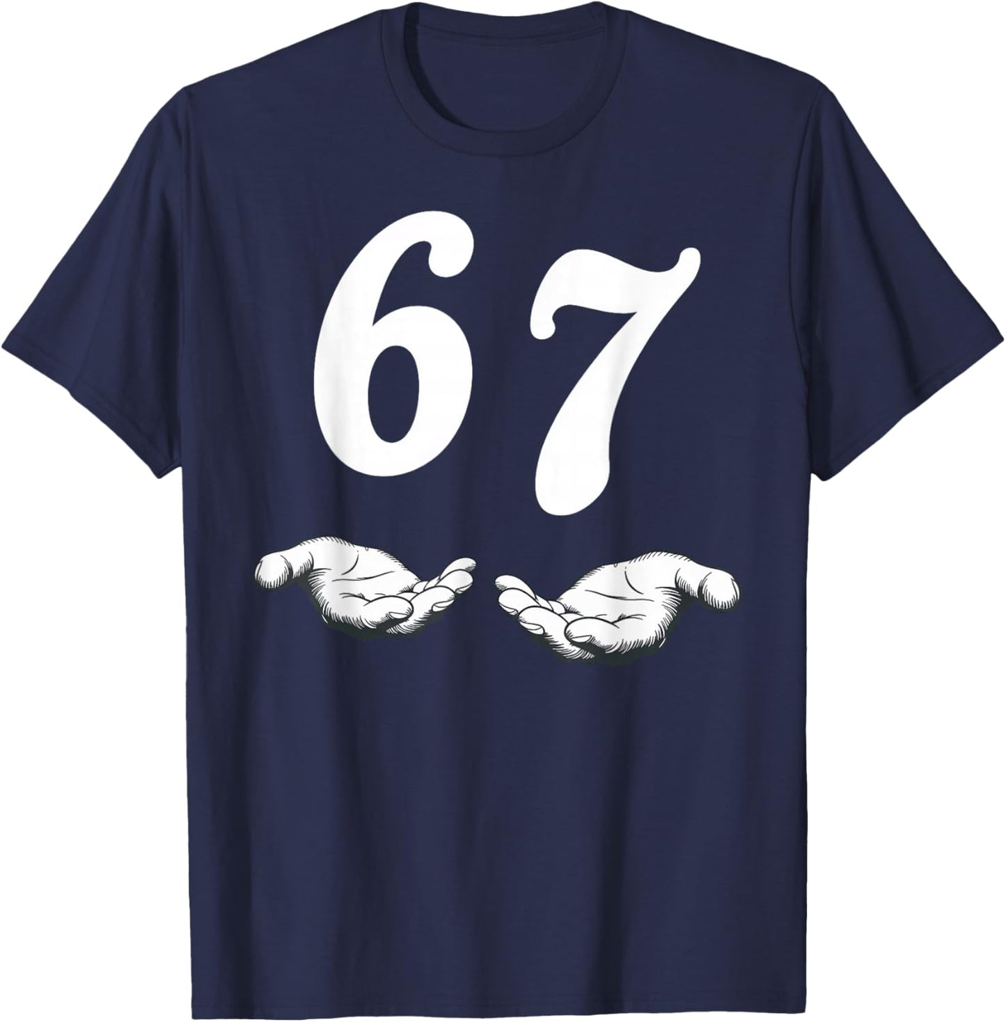 Six Seven 6 7 Meme T-Shirt - T-Shirt | Navy