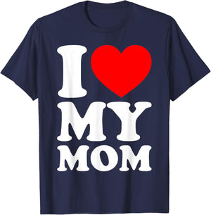 I Love My Mom T-Shirt - T-Shirt | Navy