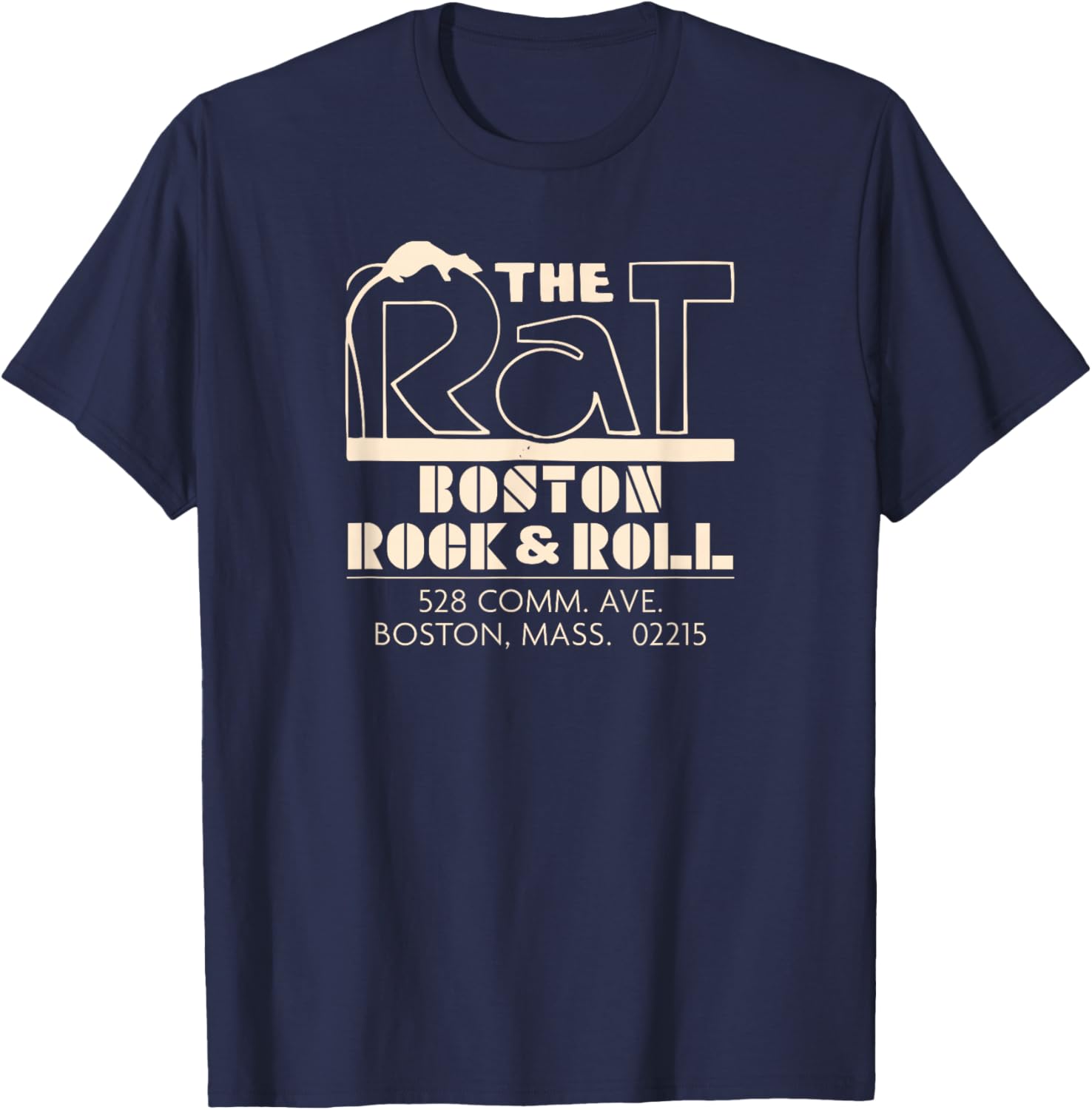 The Rat Vintage 80s 90s Boston Rock Night Club Rathskeller T-Shirt - T-Shirt | Navy