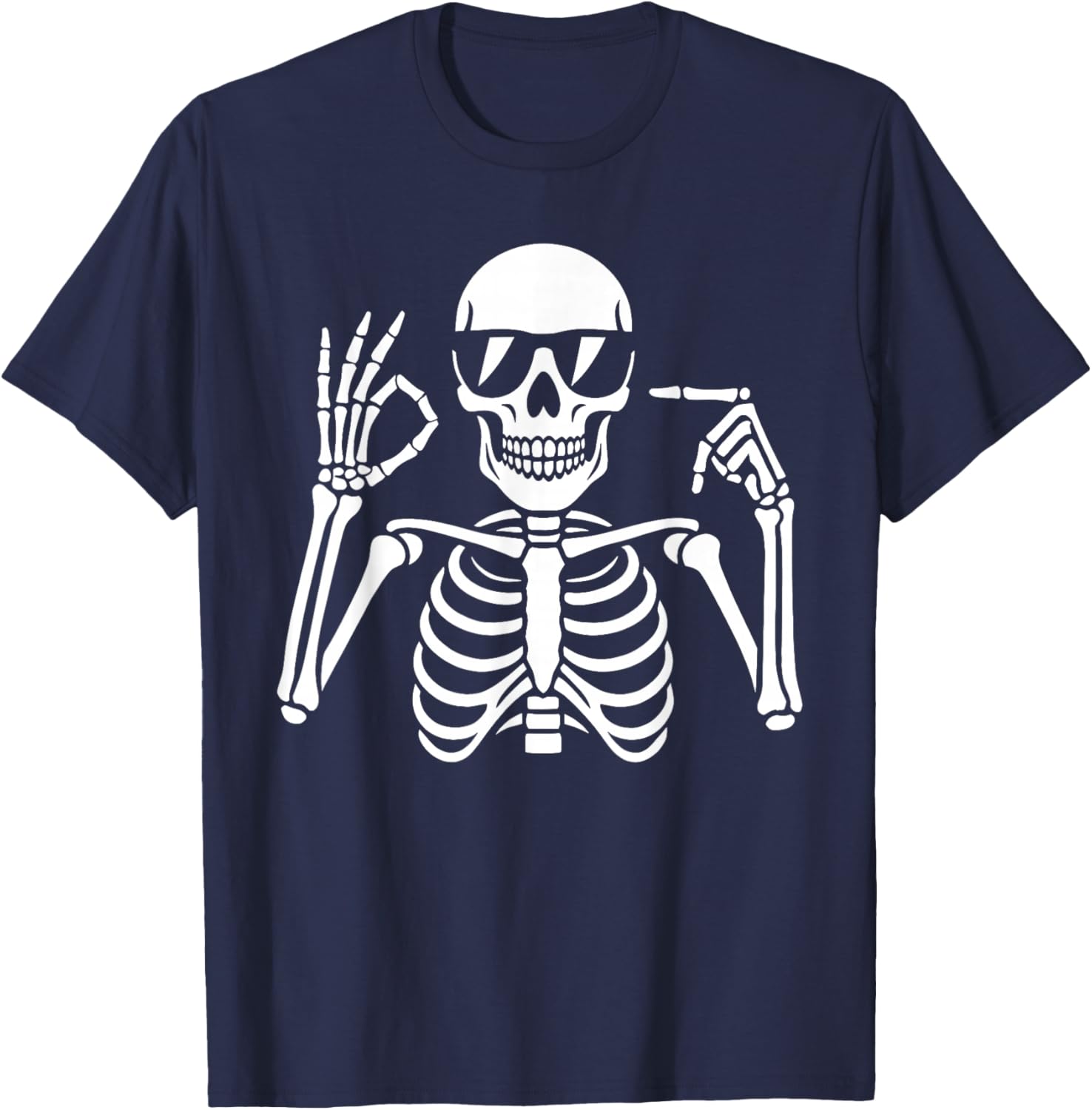 67 Skeleton Funny Six Seven Gen Alpha Halloween Meme T-Shirt - T-Shirt | Navy