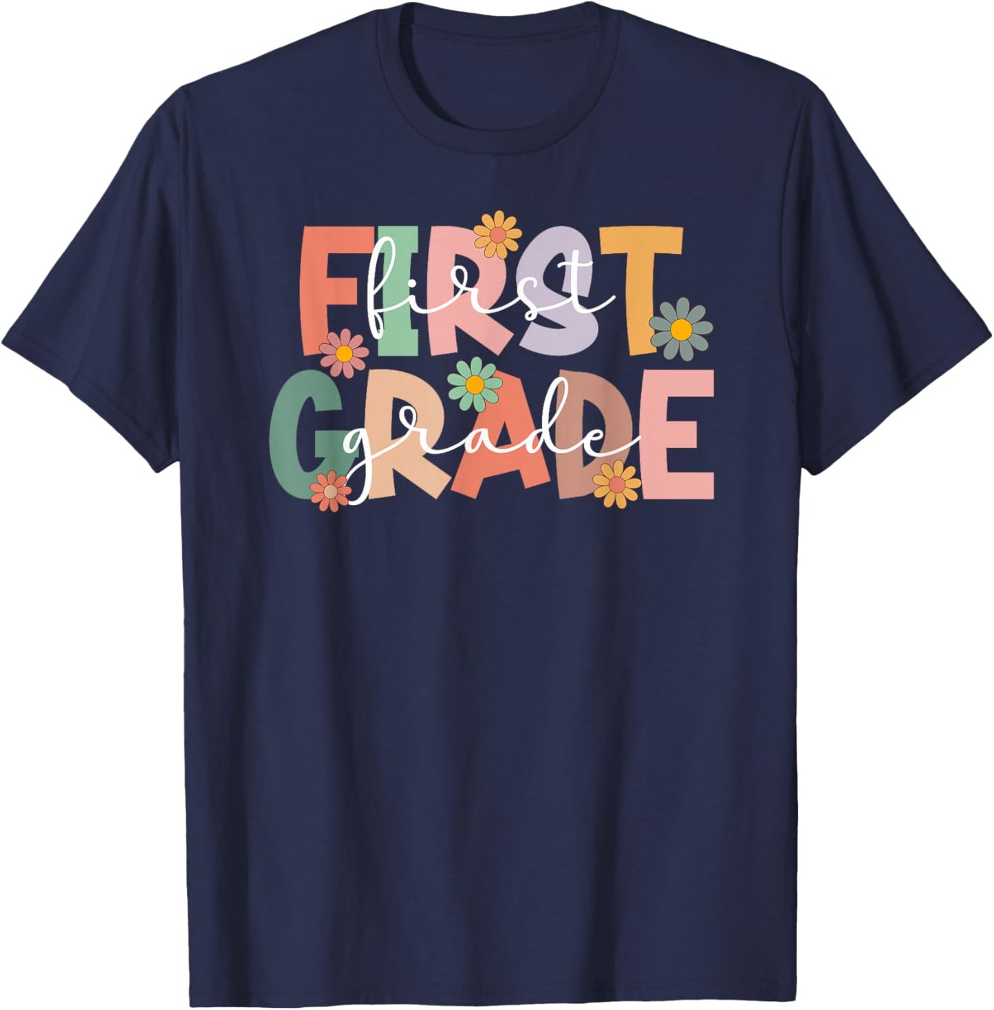 First Grade Teacher Best 1st Grade Teacher T-Shirt - T-Shirt | Navy