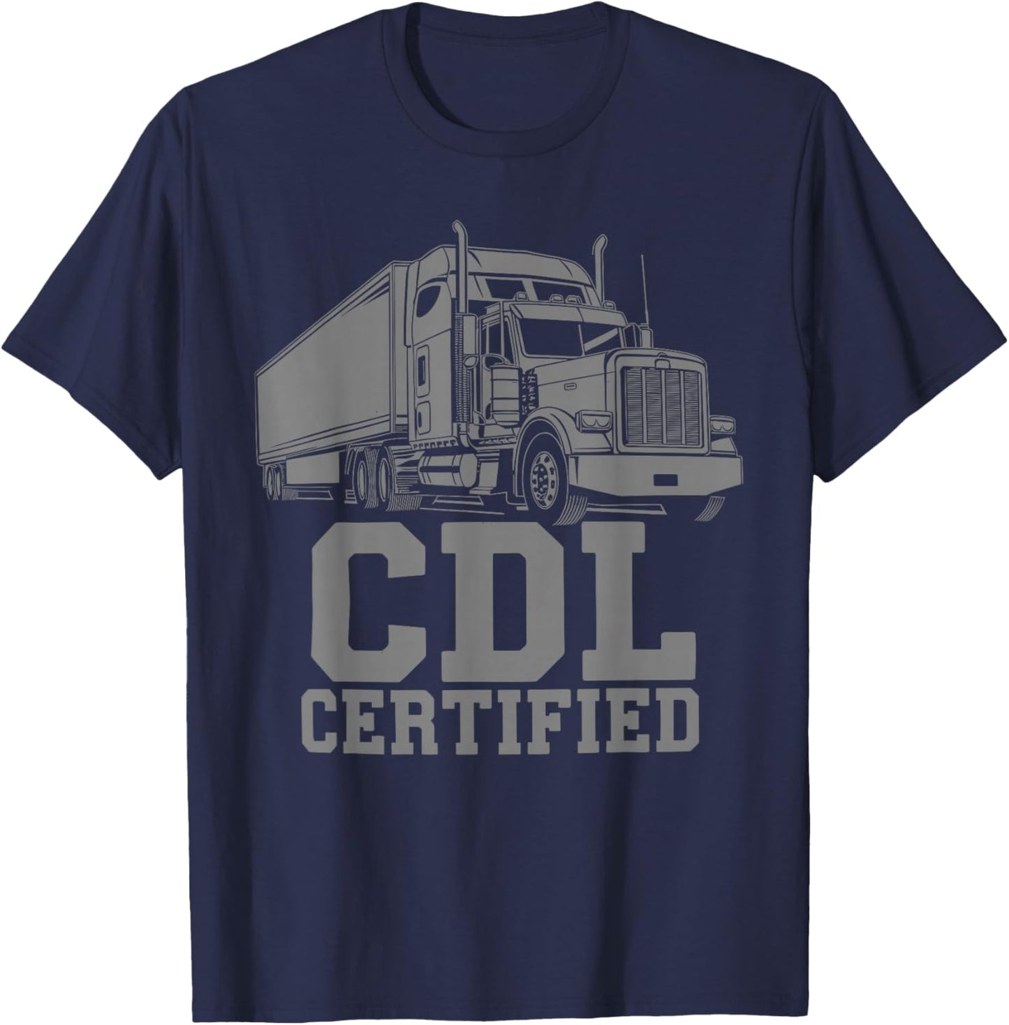 Best CDL Driver Art Women Trucker CDL Truck Driver T-Shirt - T-Shirt | Navy