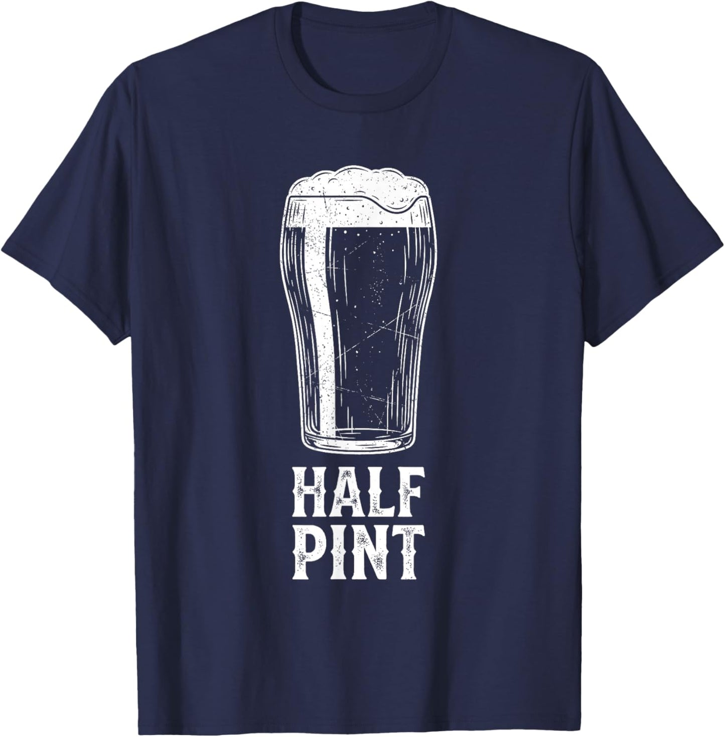 Pint and Half Pint Matching Beer Funny for Dad and Son T-Shirt - T-Shirt | Navy