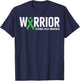 Warrior Fighter Cerebral Palsy Awareness CP Ribbon Support T-Shirt - T-Shirt | Navy
