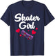 Skateboard Design for Girls Women Skateboarding Skateboarder T-Shirt - T-Shirt | Navy