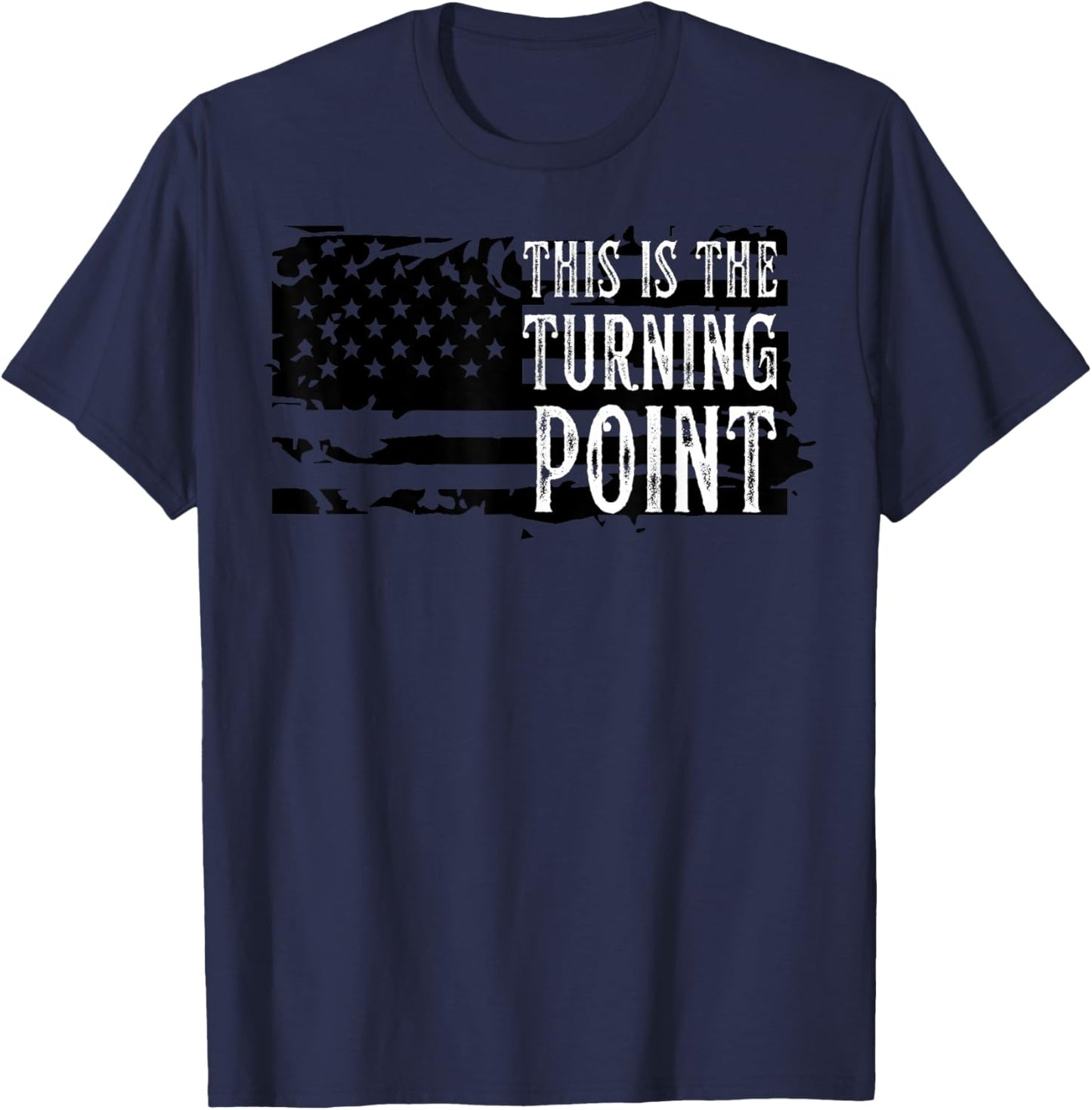 Men Vintage This is The Turning Point USA Flag T-Shirt - T-Shirt | Navy