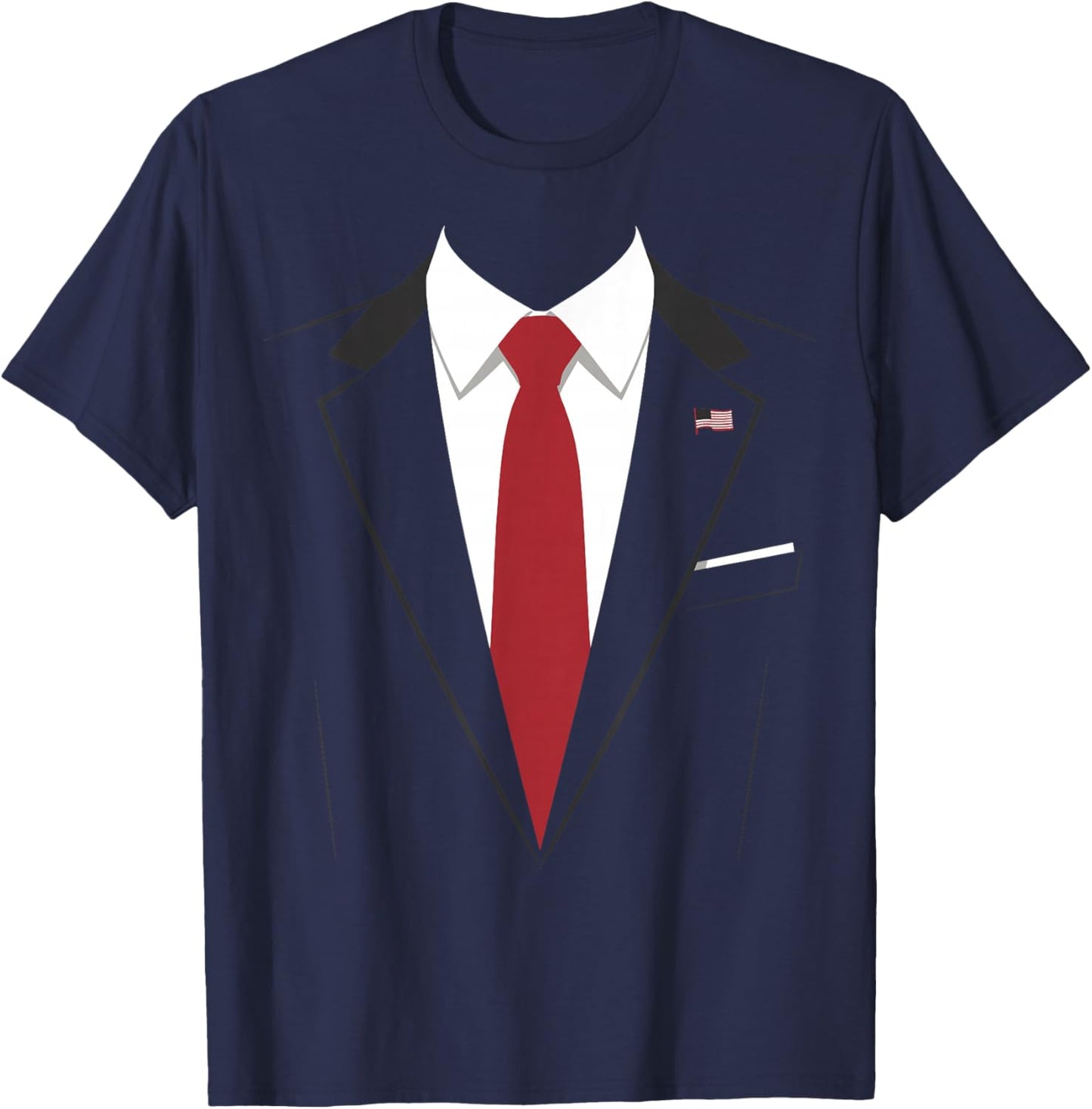 USA President Suit Easy Halloween Costume T-Shirt - T-Shirt | Navy