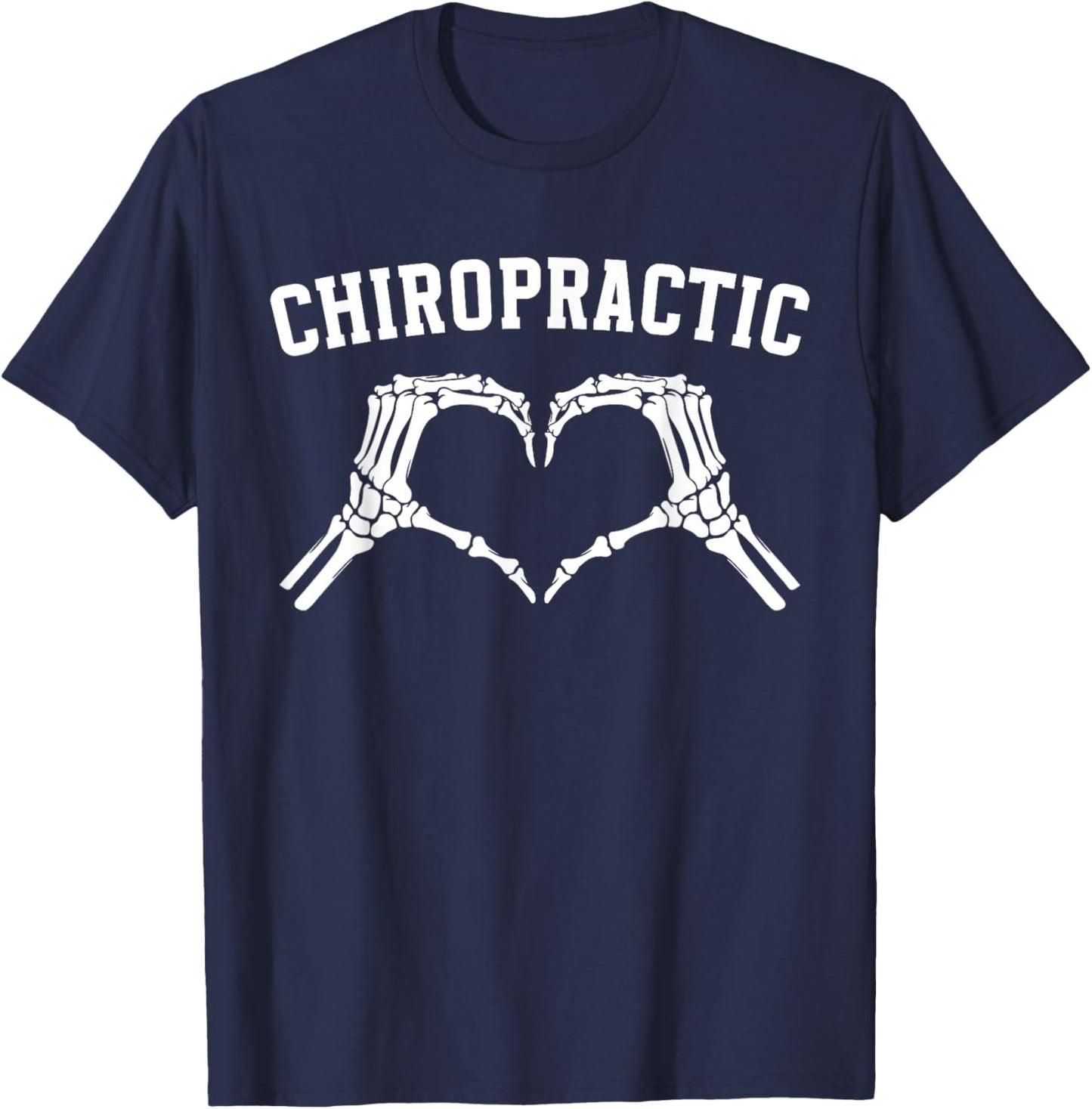 Chiropractic Heart Chiropractor Appreciation T-Shirt - T-Shirt | Navy