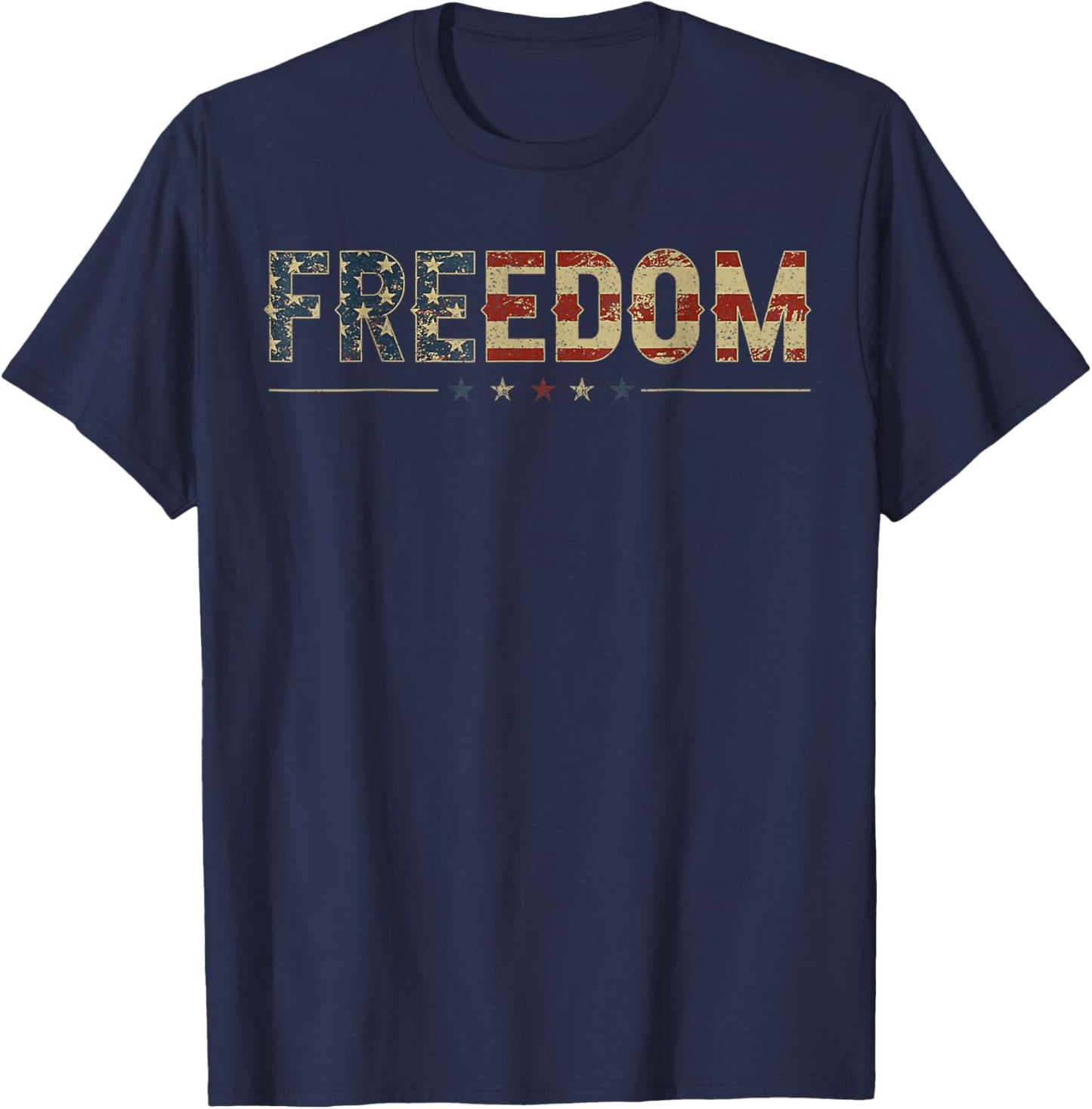 Freedom Vintage America Flag T-Shirt - T-Shirt | Navy