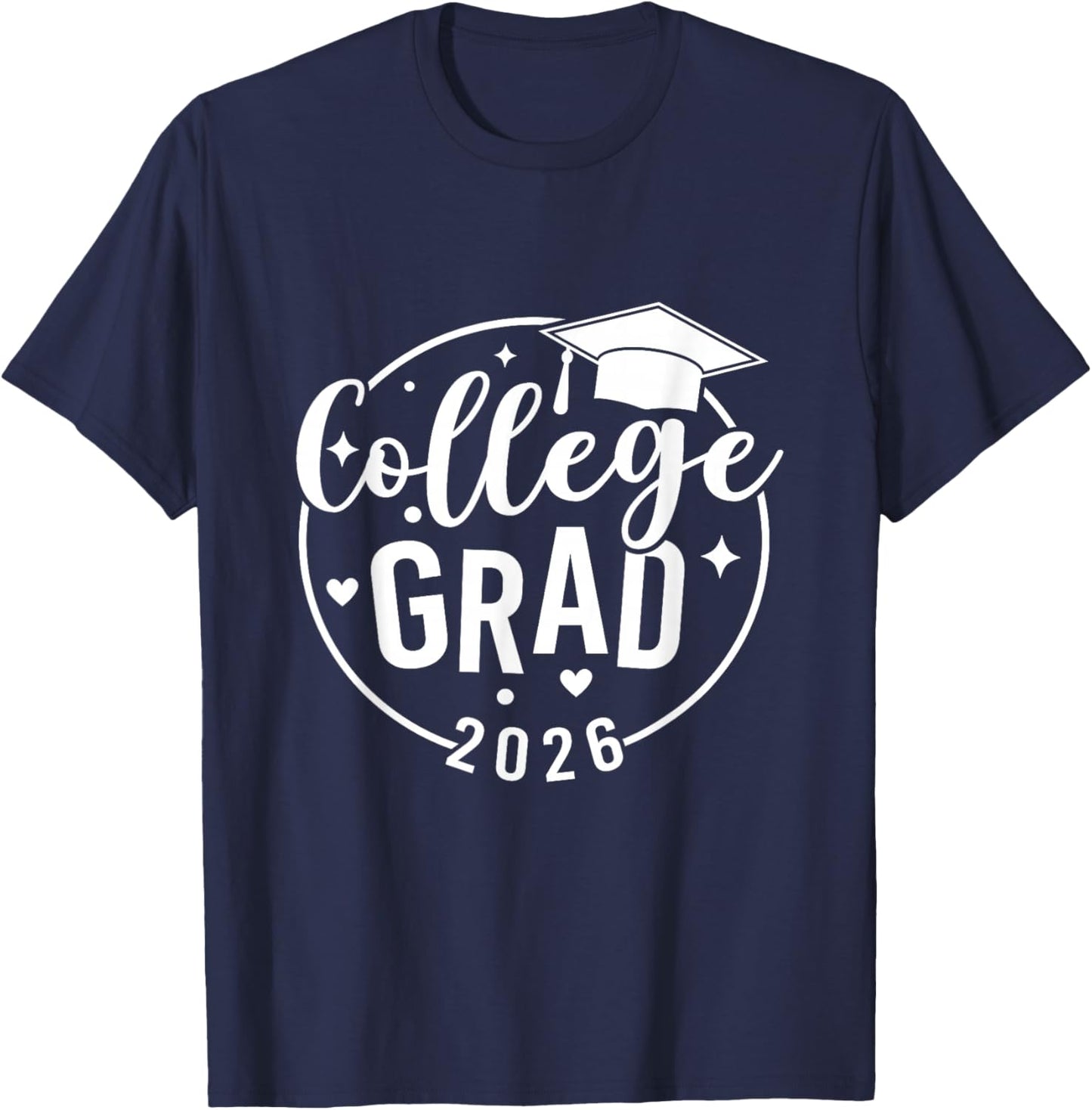 Funny 2026 College Graduate Graduation Grad Students Seniors T-Shirt - T-Shirt | Navy