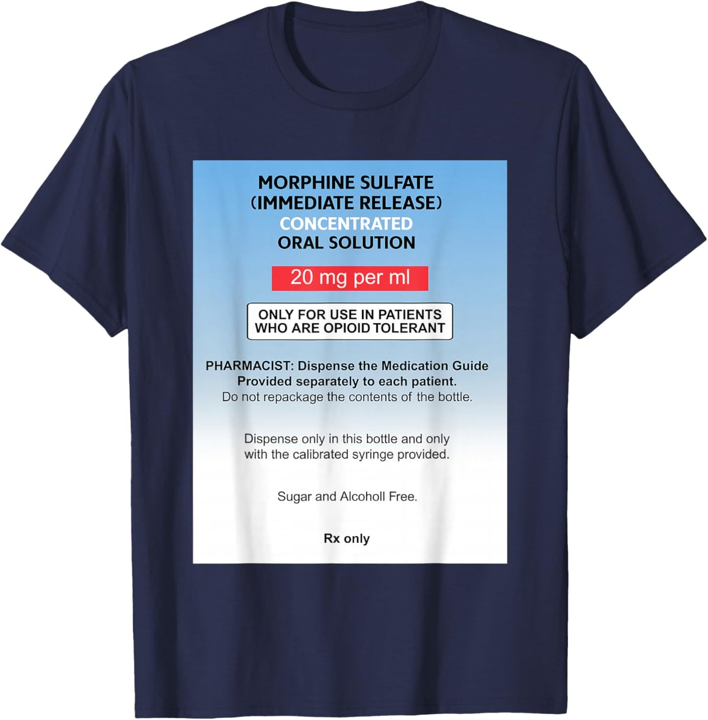 Pharmacy Medical Halloween Costume Nurse Propofol Matching T-Shirt - T-Shirt | Navy