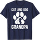 Cat and Dog Grandpa Proud Dog and Cat Owner T-Shirt - T-Shirt | Navy