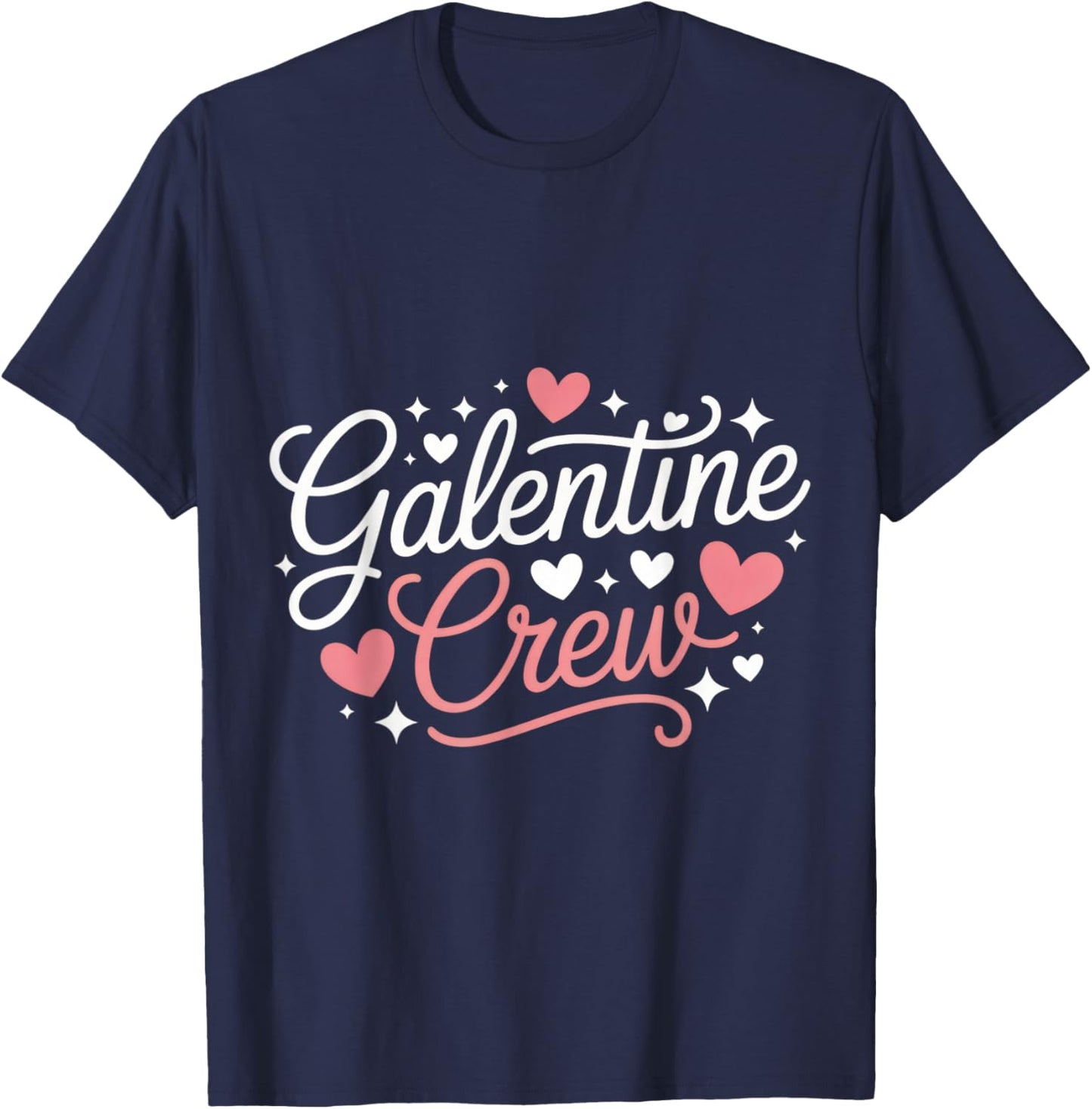 Galentine Crew Ladies' Night Fun Chill Vibes Party T-Shirt - T-Shirt | Navy